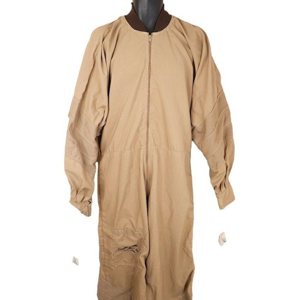 Vintage Flite Suit Mens Size XL Beige Flight Suit Aviation